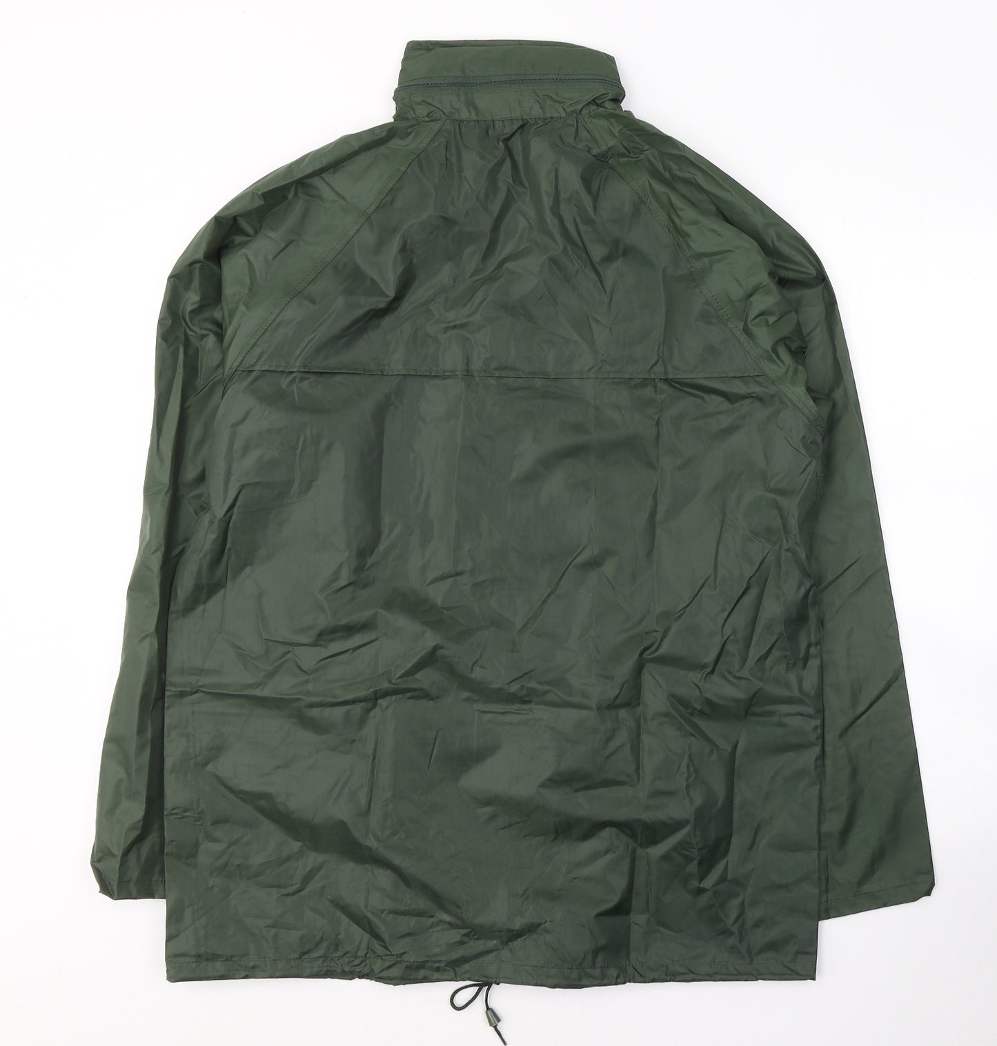Preworn Mens Green   Rain Coat Coat Size M  Zip