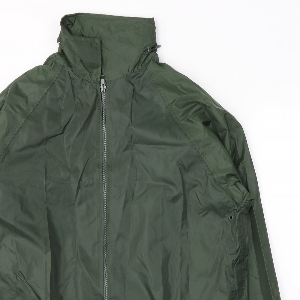 Preworn Mens Green   Rain Coat Coat Size M  Zip