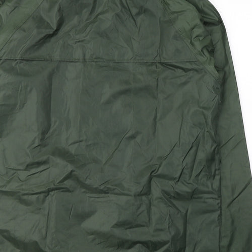 Preworn Mens Green   Rain Coat Coat Size M  Zip