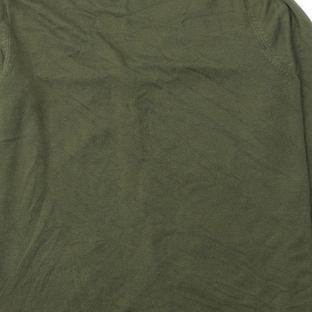 BPC Womens Green V-Neck  Acrylic Cardigan Jumper Size M