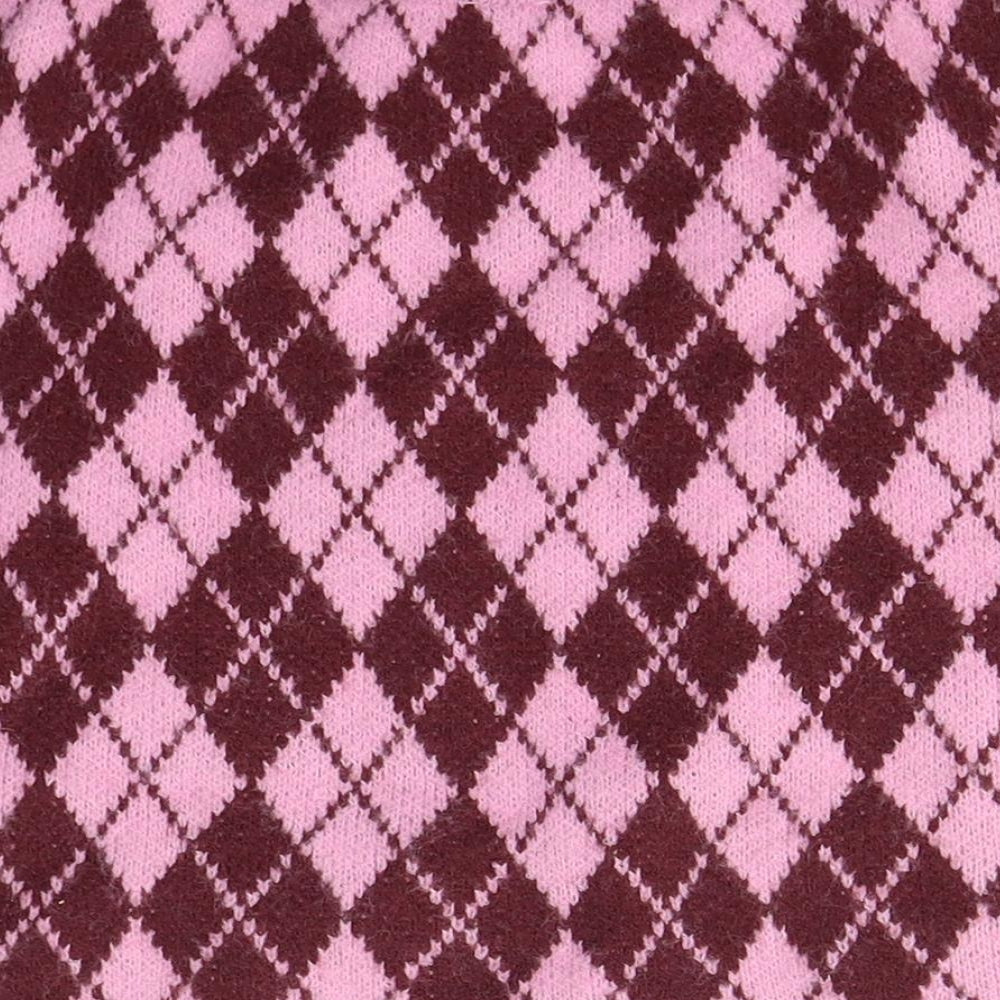 SheIn Womens Pink Geometric Acrylic Mini Skirt Size M