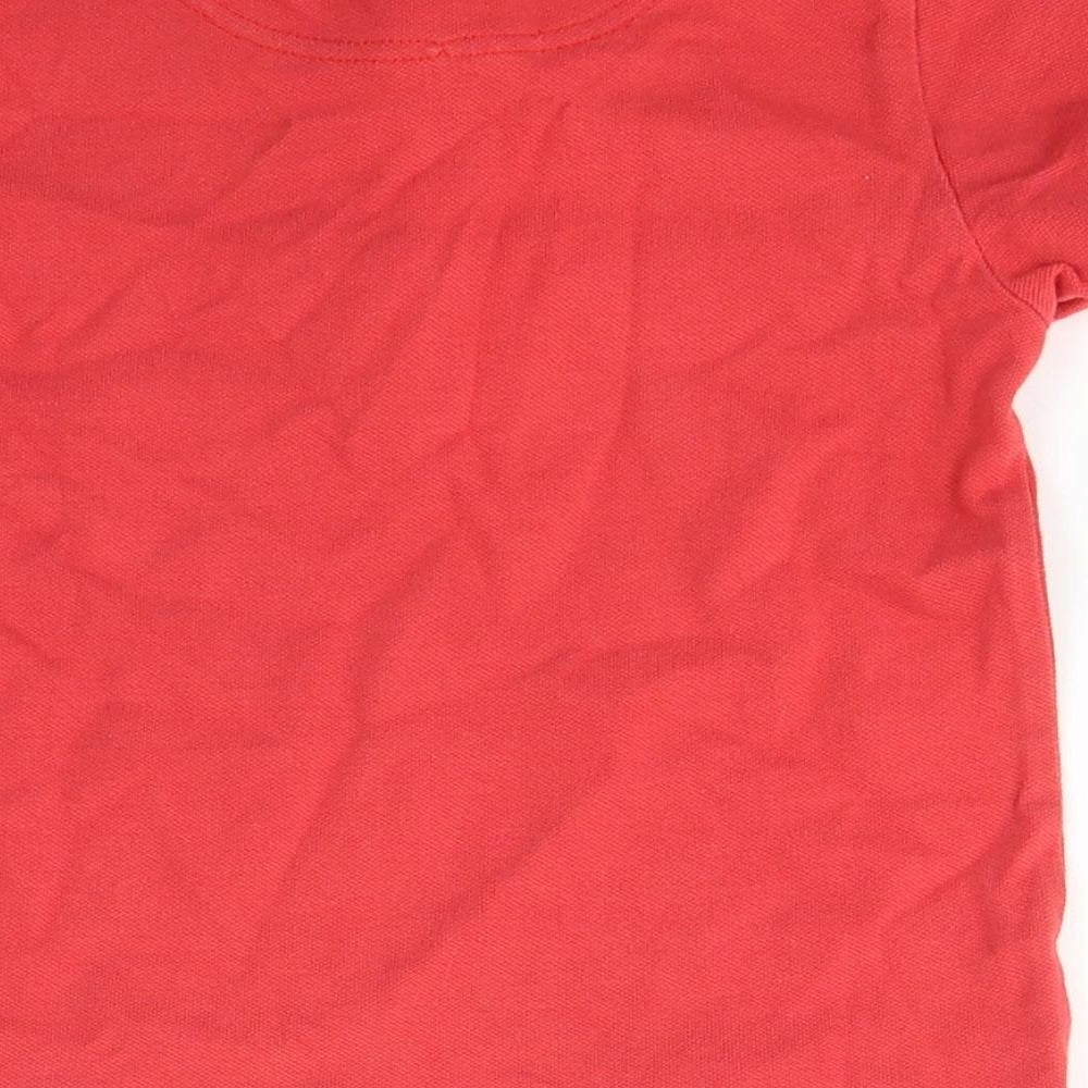 Jules Boys Red  Cotton Basic Polo Size 5 Years Collared Pullover