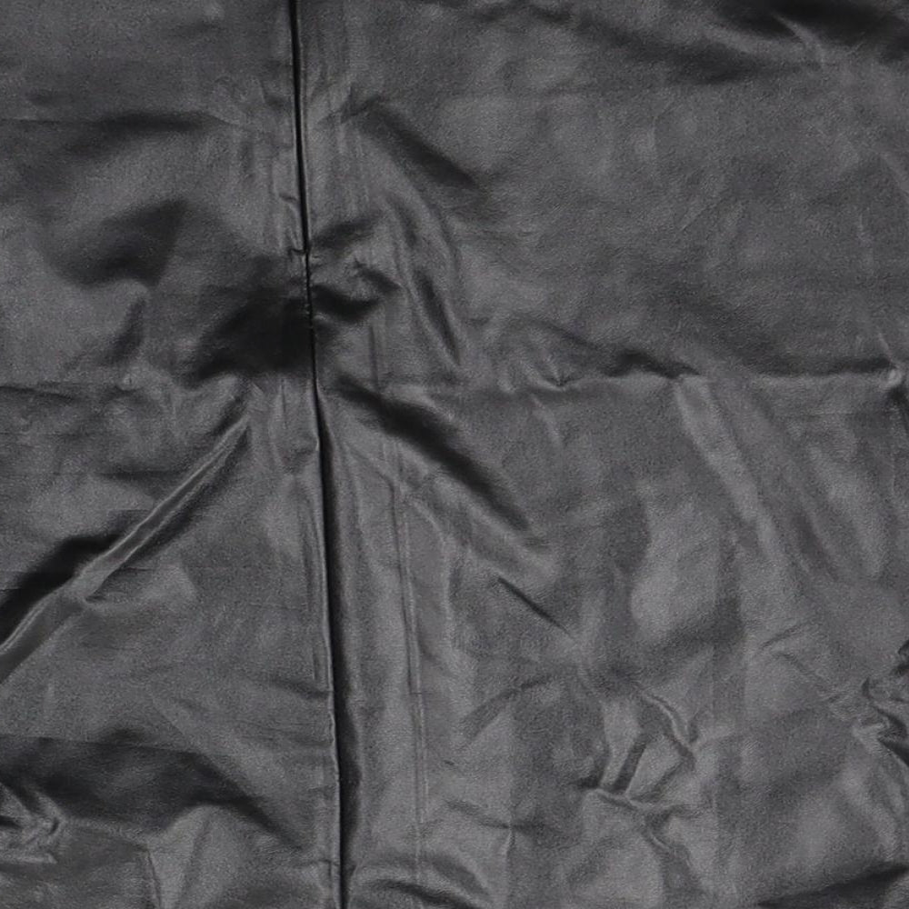Preworn Womens Black  Polyester Mini Skirt Size 24 in   Zip