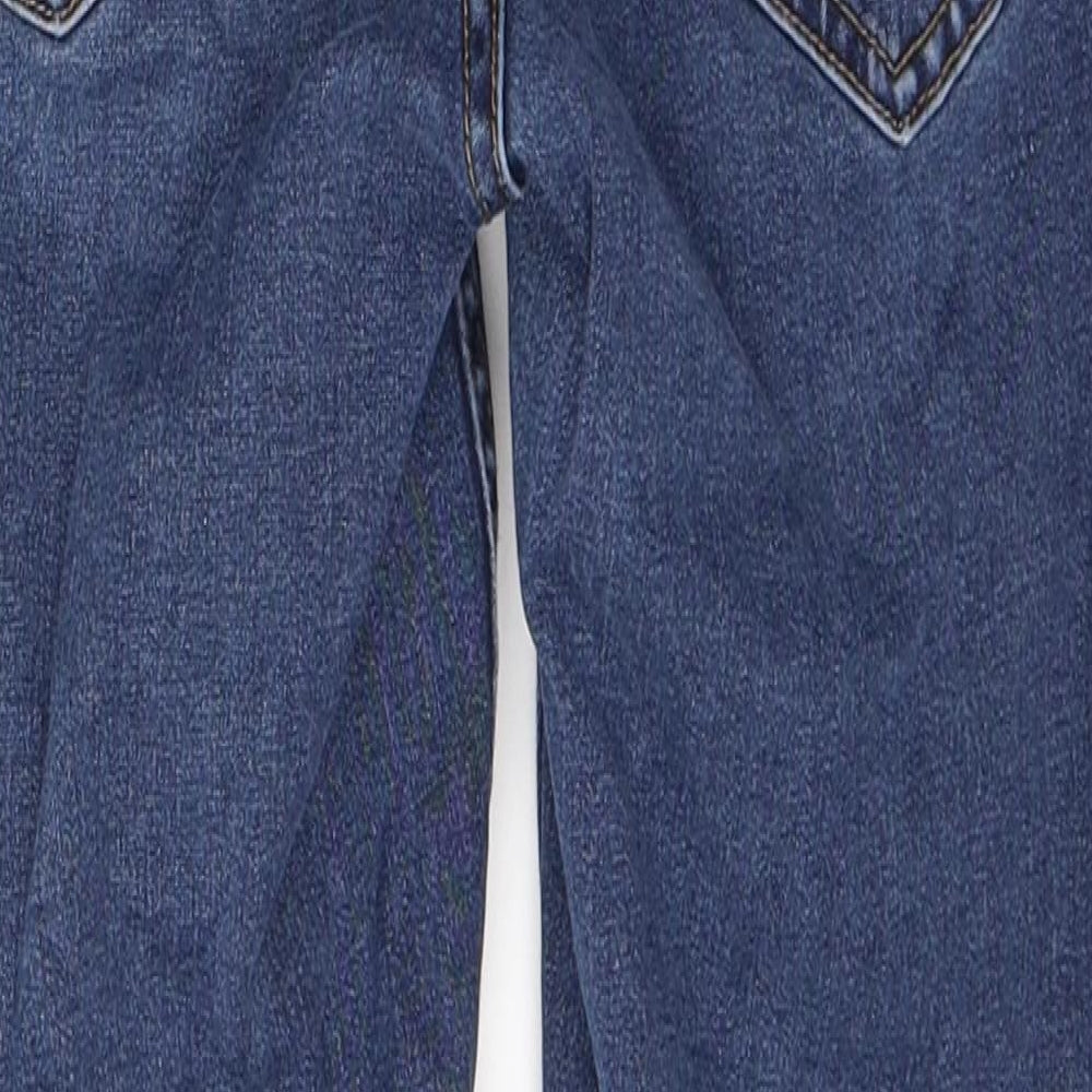 New Look Womens Blue  Cotton Skinny Jeans Size 8 L26 in Regular Button