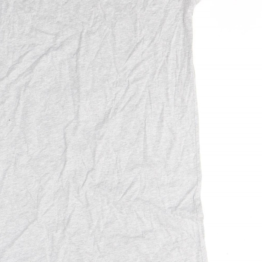 Disney Womens Grey Solid Cotton Top Nightshirt Size 10   - Why be nice,when you can be bad