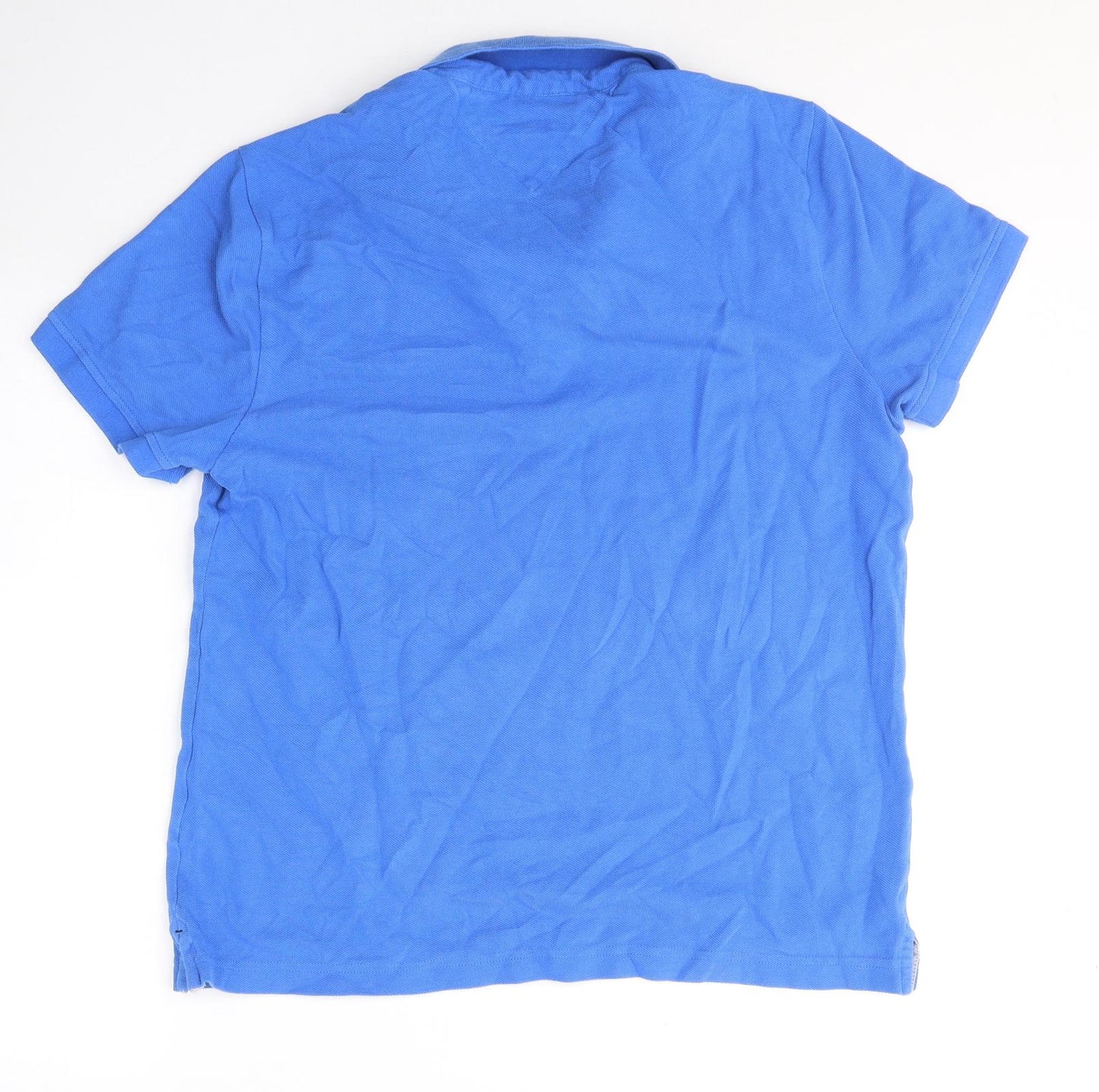 Tommy Hilfiger Mens Blue  Cotton  Polo Size M Collared Pullover