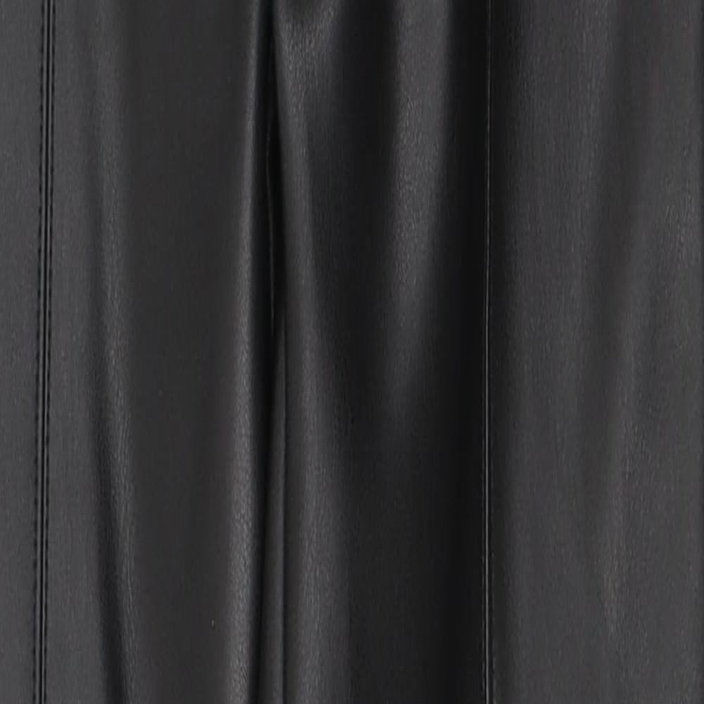 Zara Womens Black  Polyethylene Trousers  Size XS L29 in Regular Button