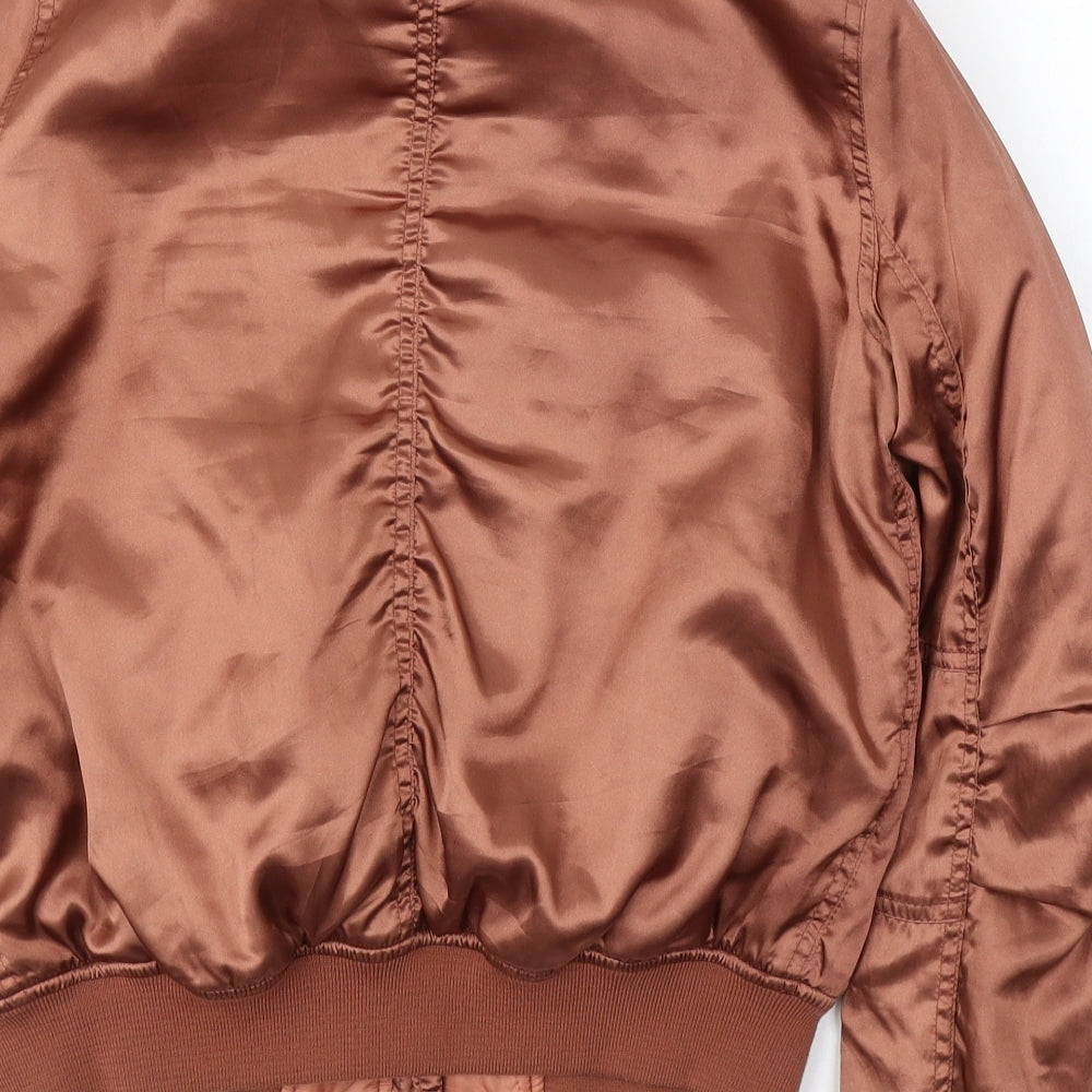 Topshop Womens Brown   Jacket Coat Size 10  Zip