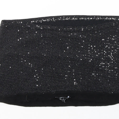 New Look Womens Black  Polyester Cropped Blouse Size 18 Off the Shoulder