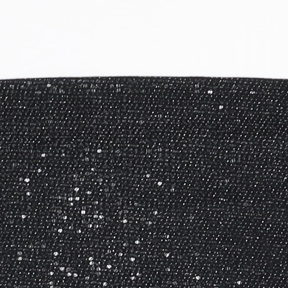 New Look Womens Black  Polyester Cropped Blouse Size 18 Off the Shoulder