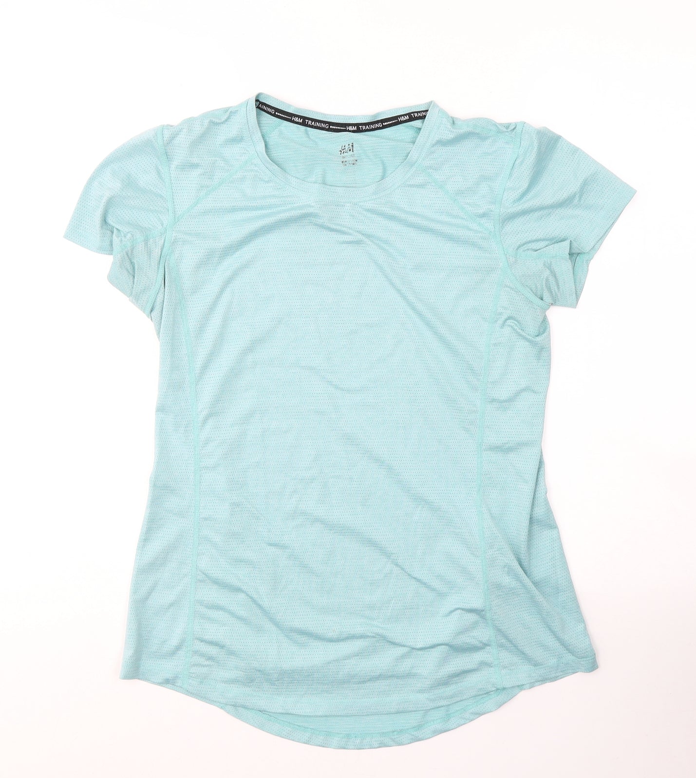 H&M Womens Blue  Polyester Basic T-Shirt Size M Round Neck Pullover