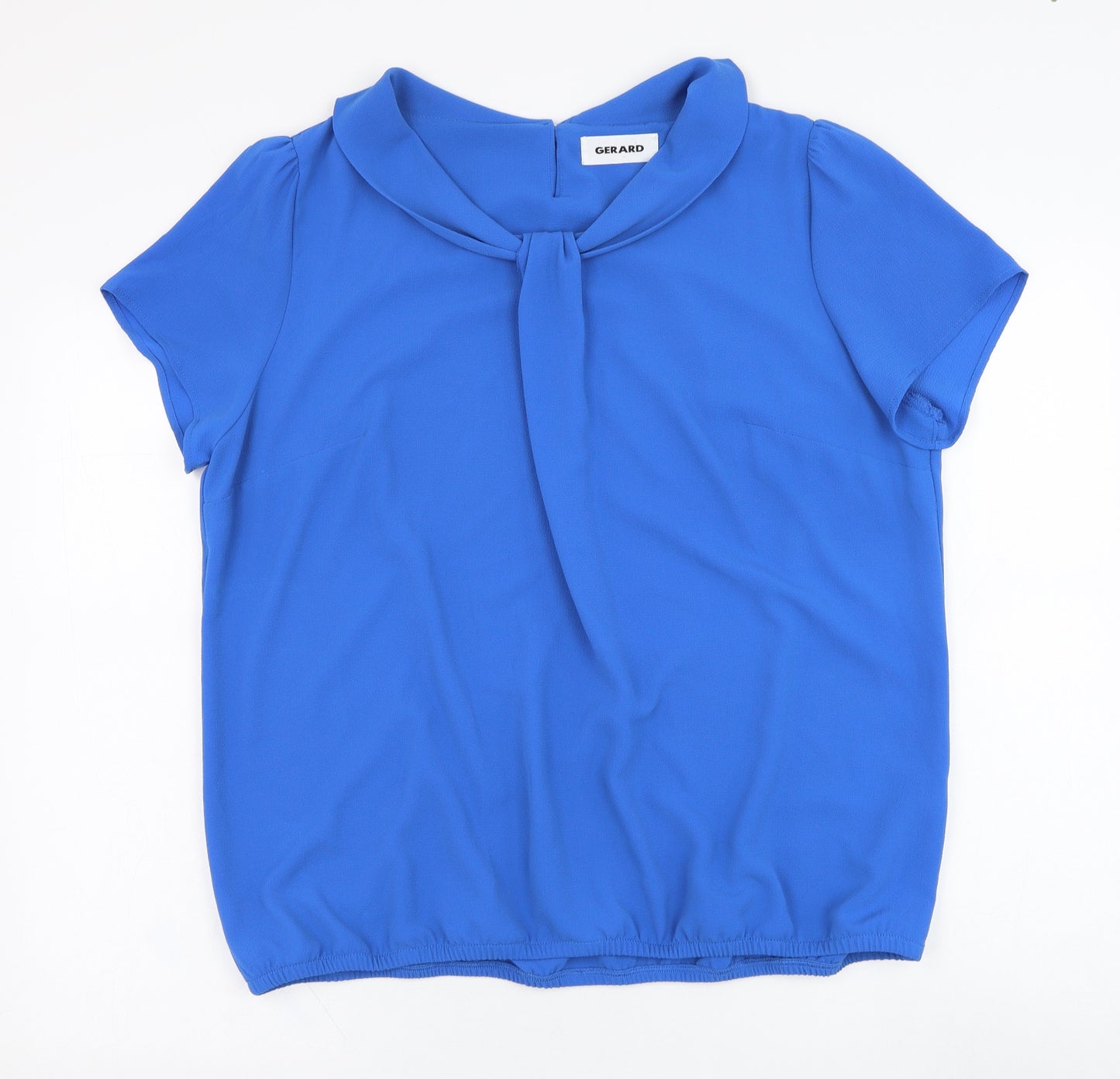 Gerard Womens Blue  Polyester Basic Blouse Size 18 Round Neck