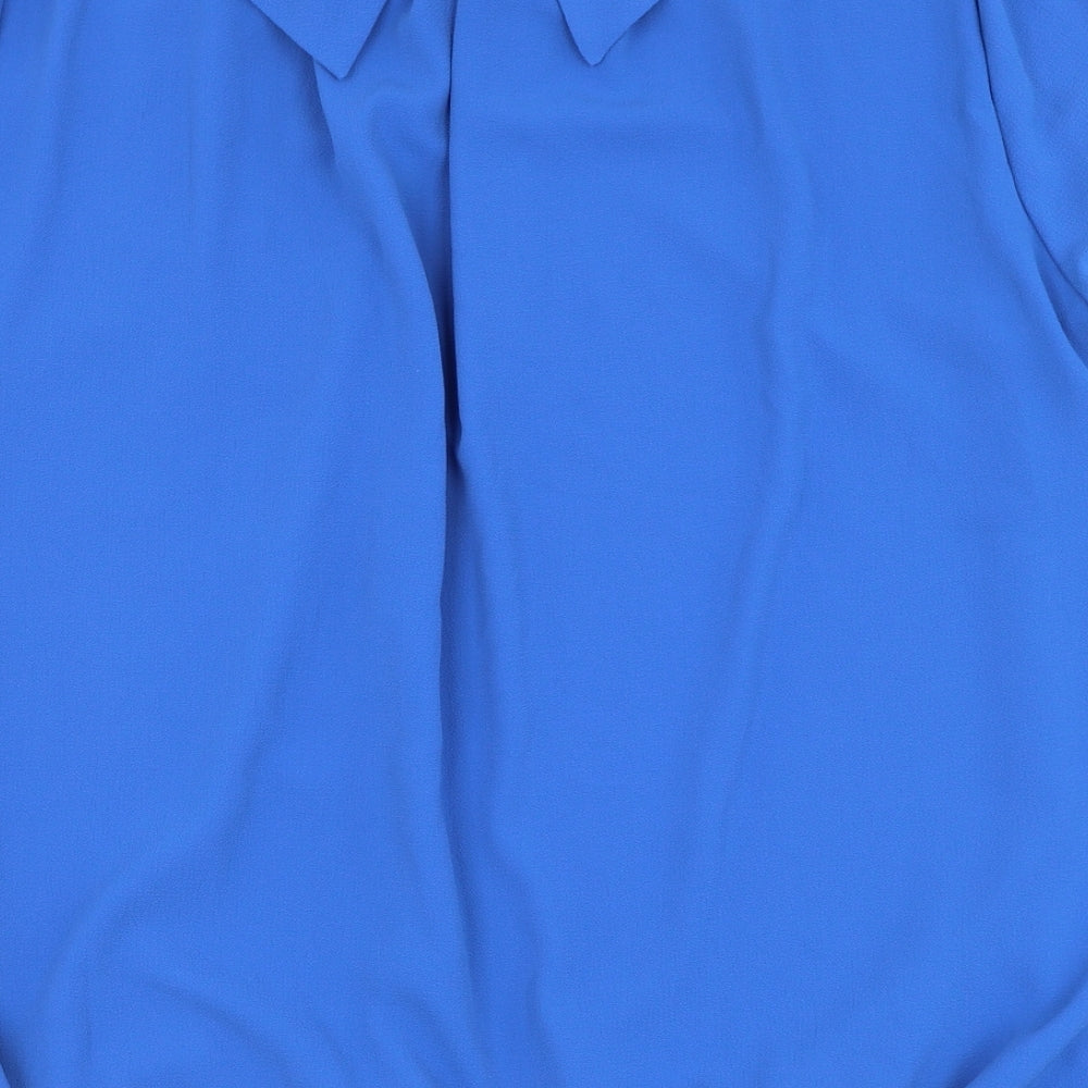Gerard Womens Blue  Polyester Basic Blouse Size 18 Round Neck