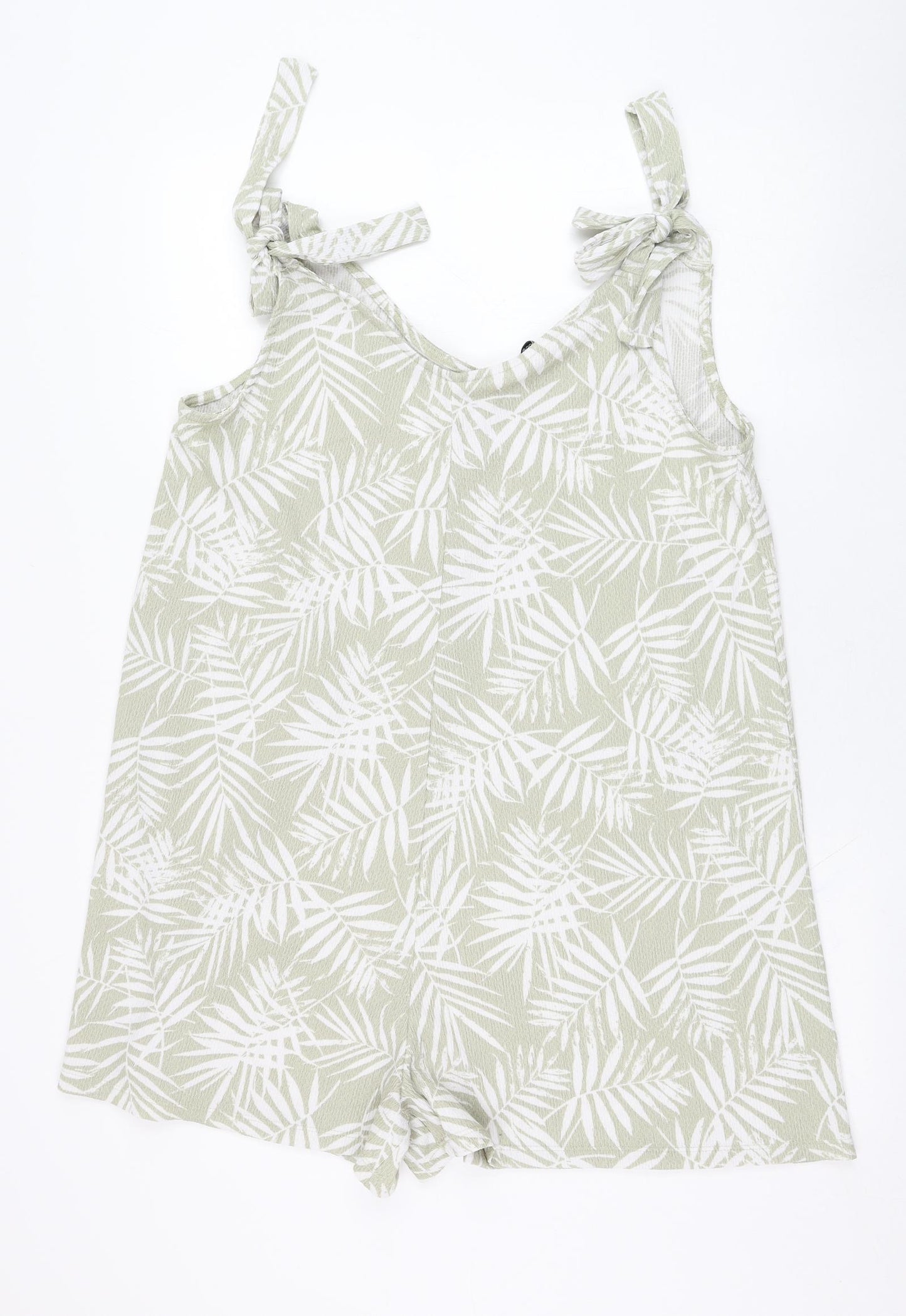 Pep&co Womens Green Floral Polyester Playsuit One-Piece Size 16 L3 in Pullover