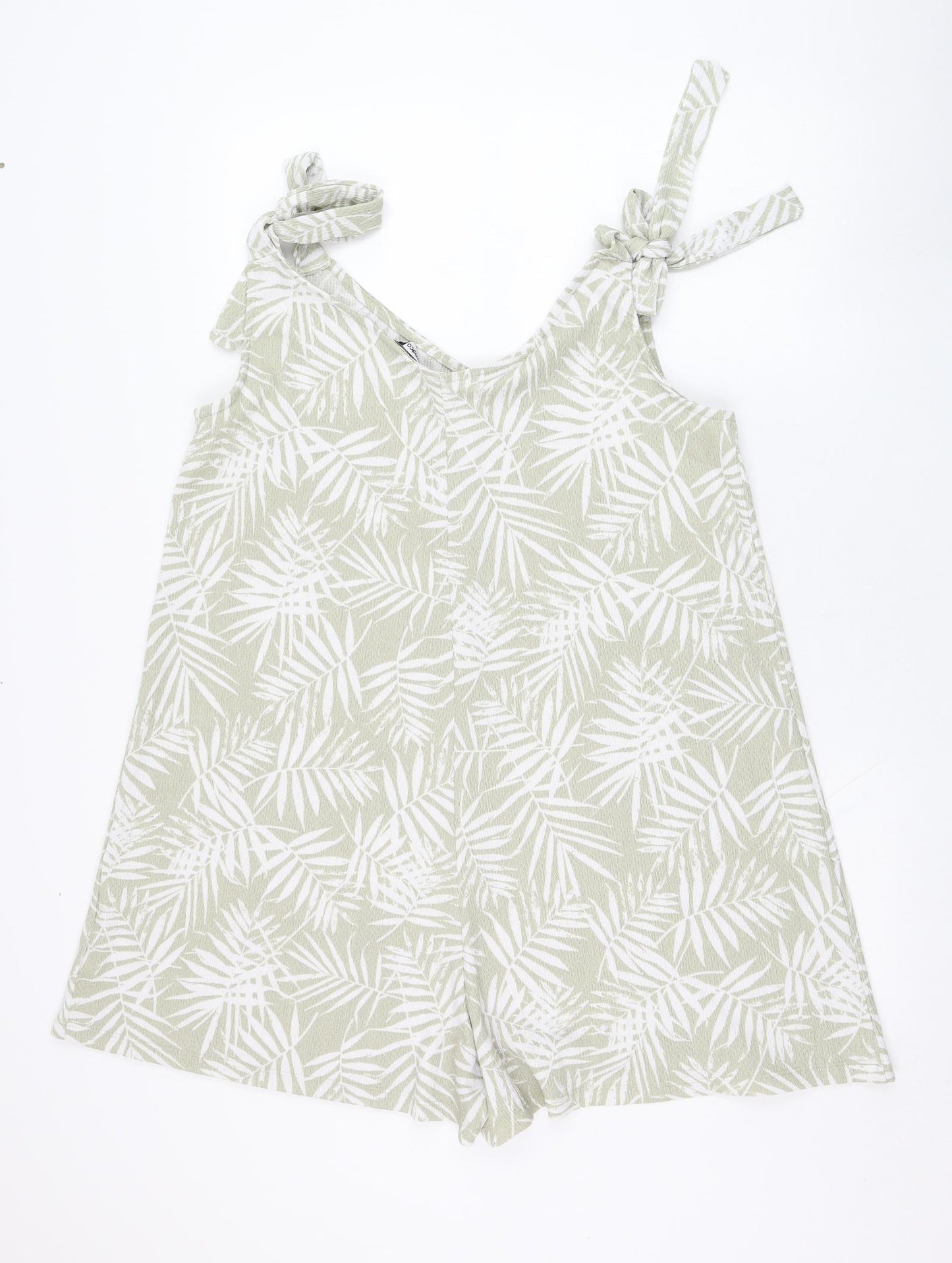 Pep&co Womens Green Floral Polyester Playsuit One-Piece Size 16 L3 in Pullover