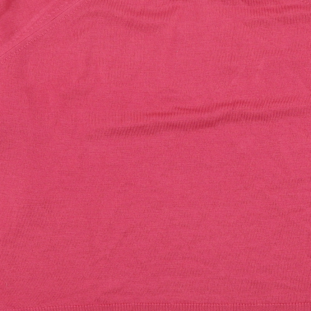 Holmewood Womens Pink Round Neck  Wool Pullover Jumper Size 18