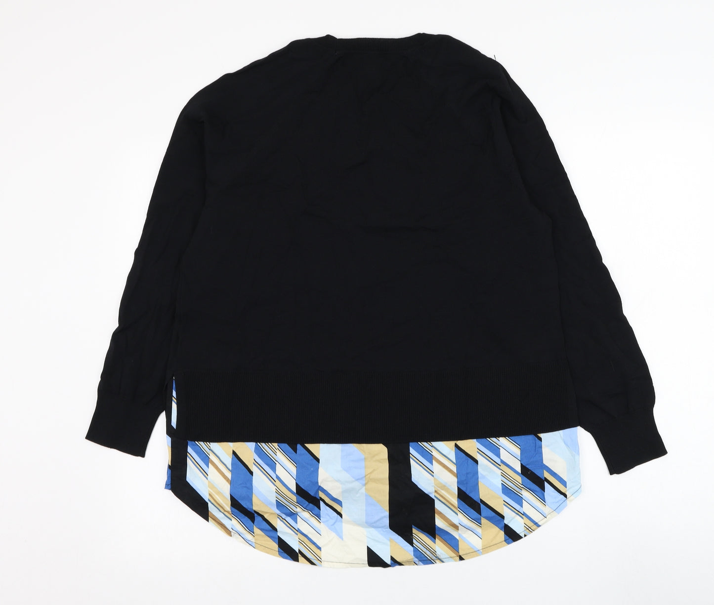 NEXT Womens Black Round Neck  Viscose Pullover Jumper Size M