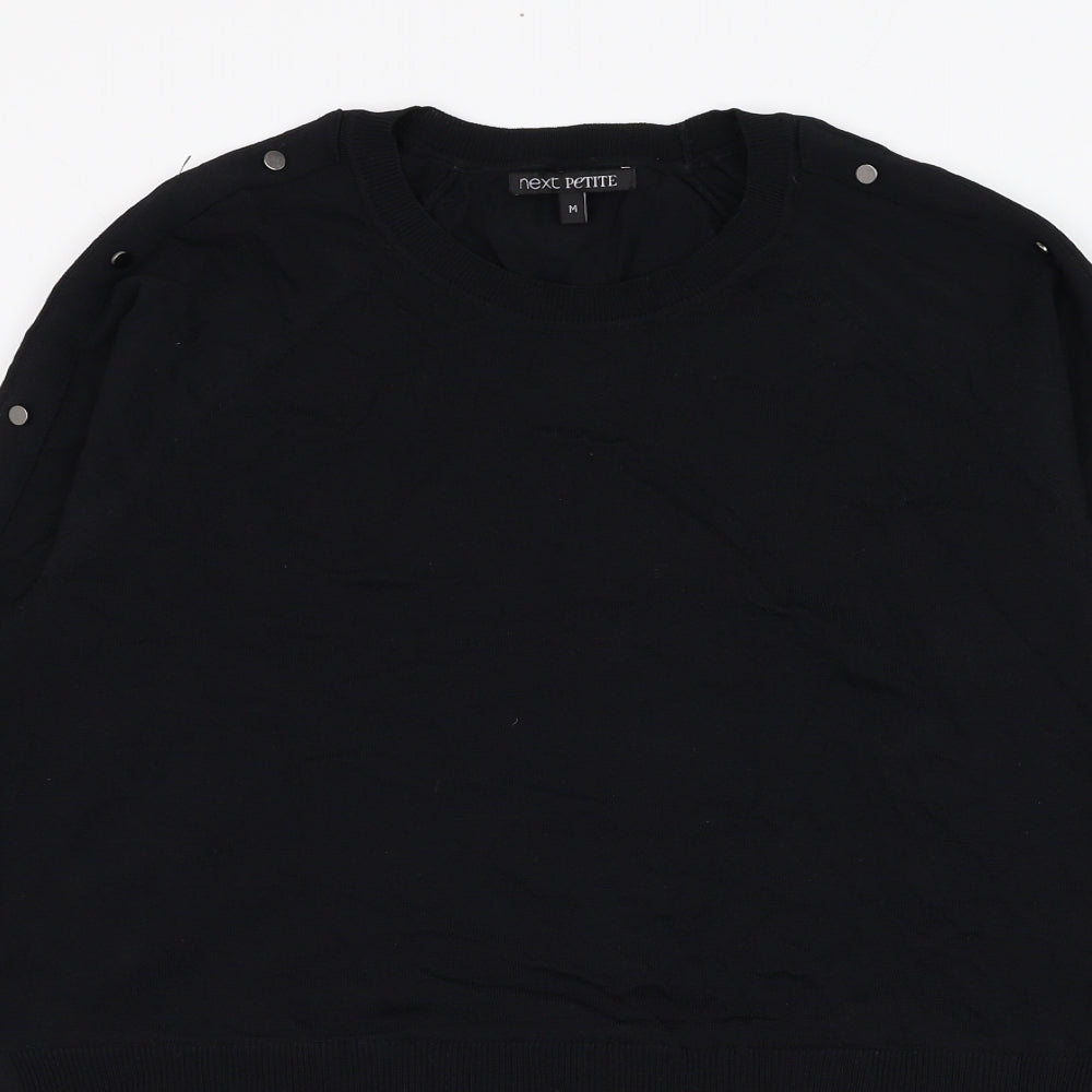 NEXT Womens Black Round Neck  Viscose Pullover Jumper Size M