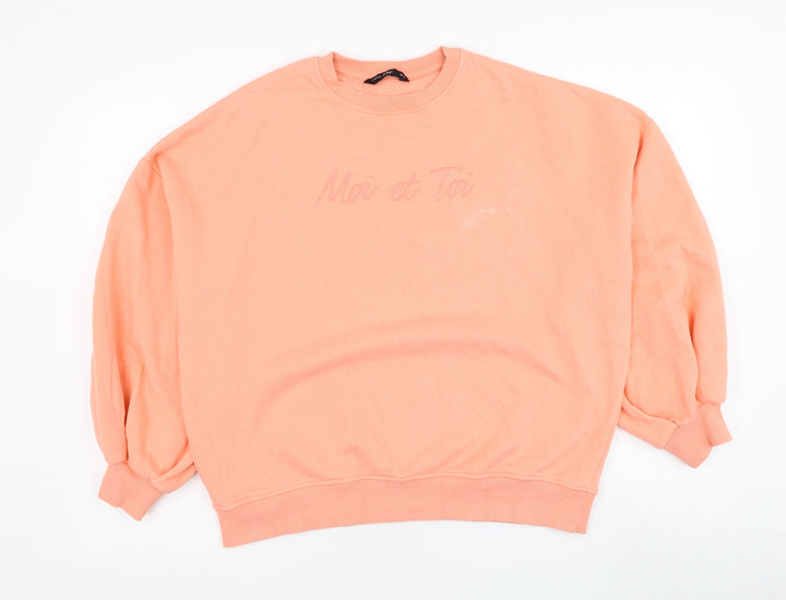 F&F Womens Pink Cotton Pullover Sweatshirt Size 8 Pullover - Moi et Toi