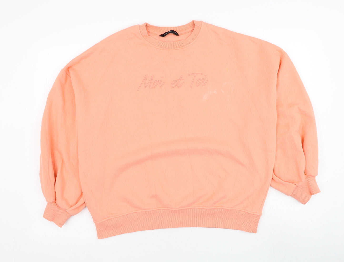 F&F Womens Pink  Cotton Pullover Sweatshirt Size 8  Pullover - Moi et Toi