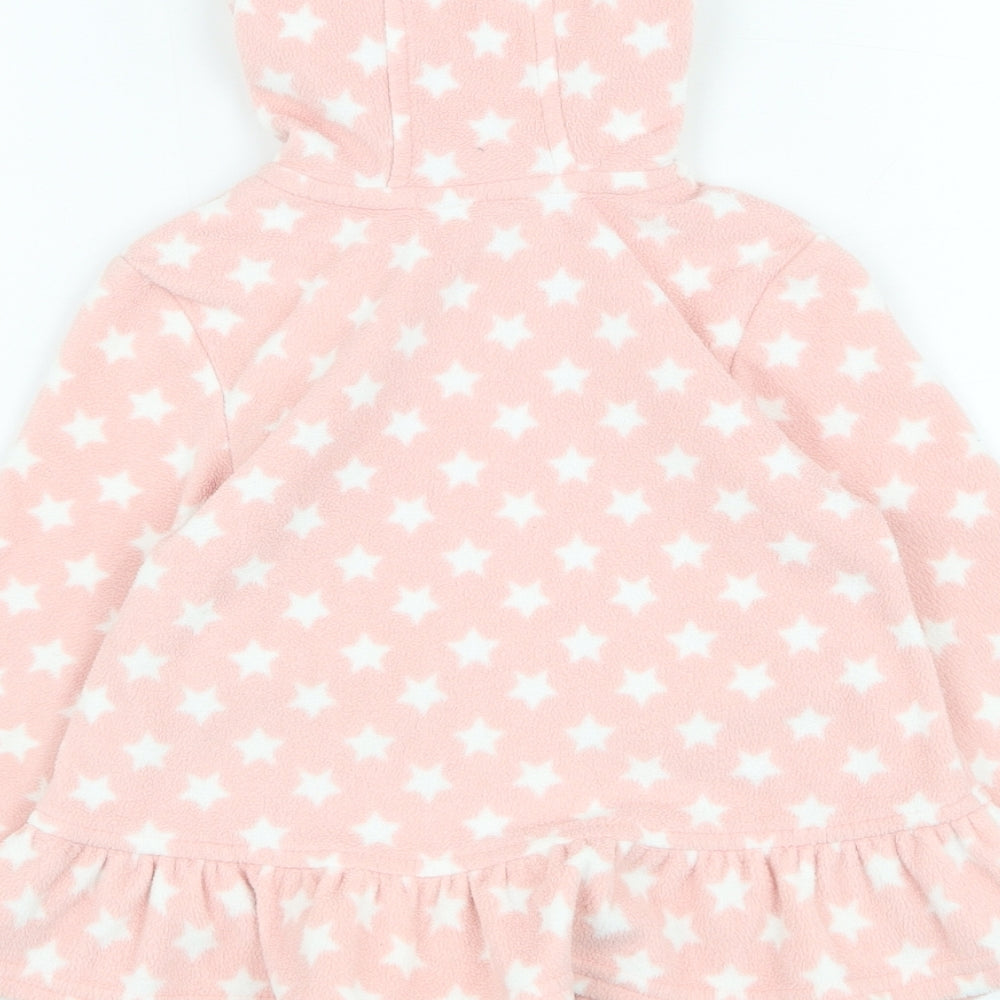 George Girls Pink  Polyester Full Zip Jumper Size 18-24 Months  Zip - Star