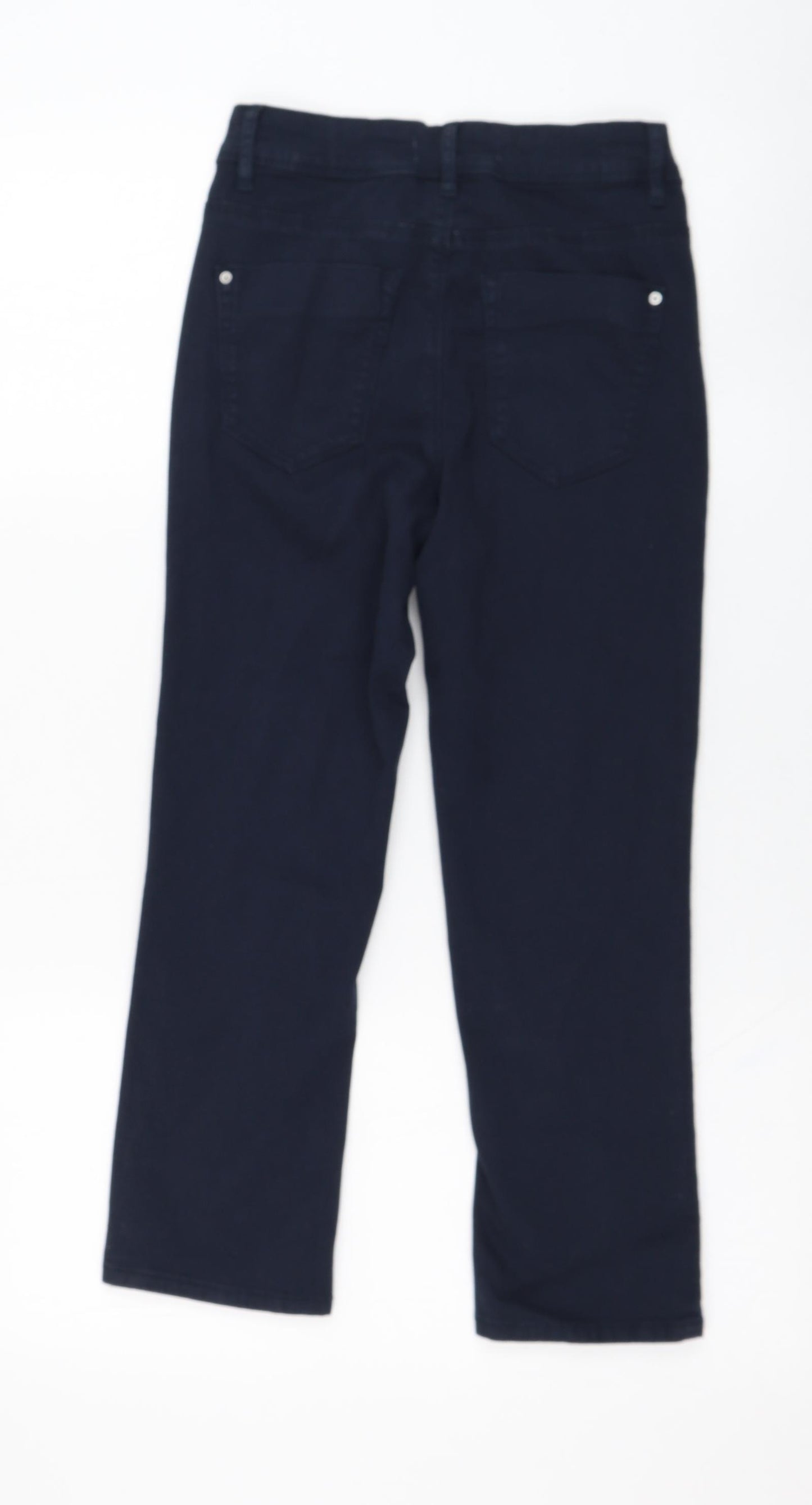 Cache Cache Womens Blue  Polyester Cropped Jeans Size 24 in L22 in Regular Zip