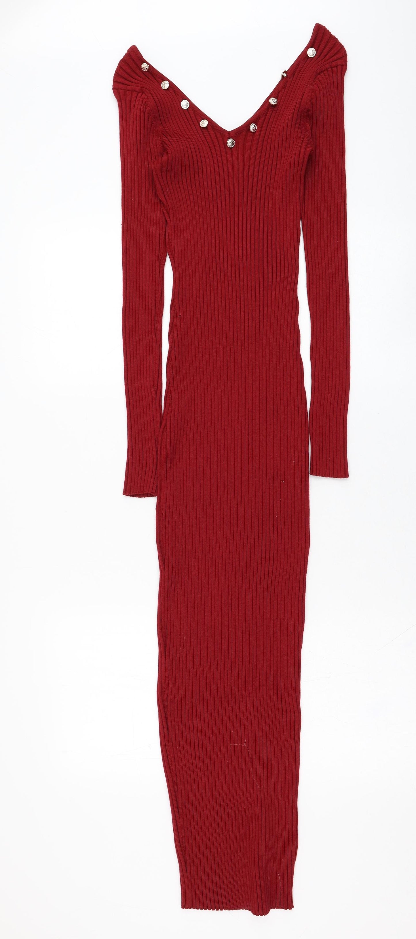 Enzoria Womens   Viscose Pencil Dress  One Size  V-Neck Pullover