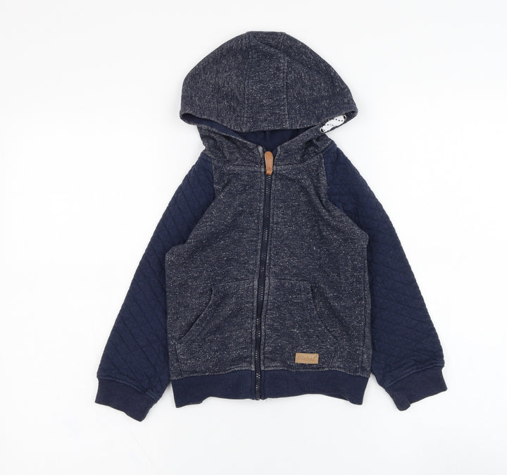 Primark Boys Blue Polyester Full Zip Hoodie Size 6-7 Years Zip
