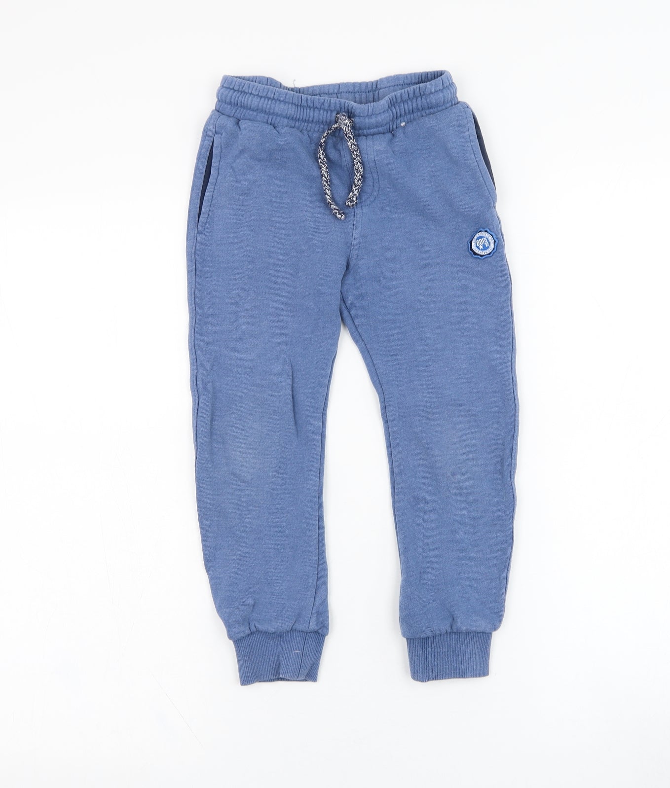 F&F Boys Blue  Cotton Jogger Trousers Size 6-7 Years  Regular Pullover