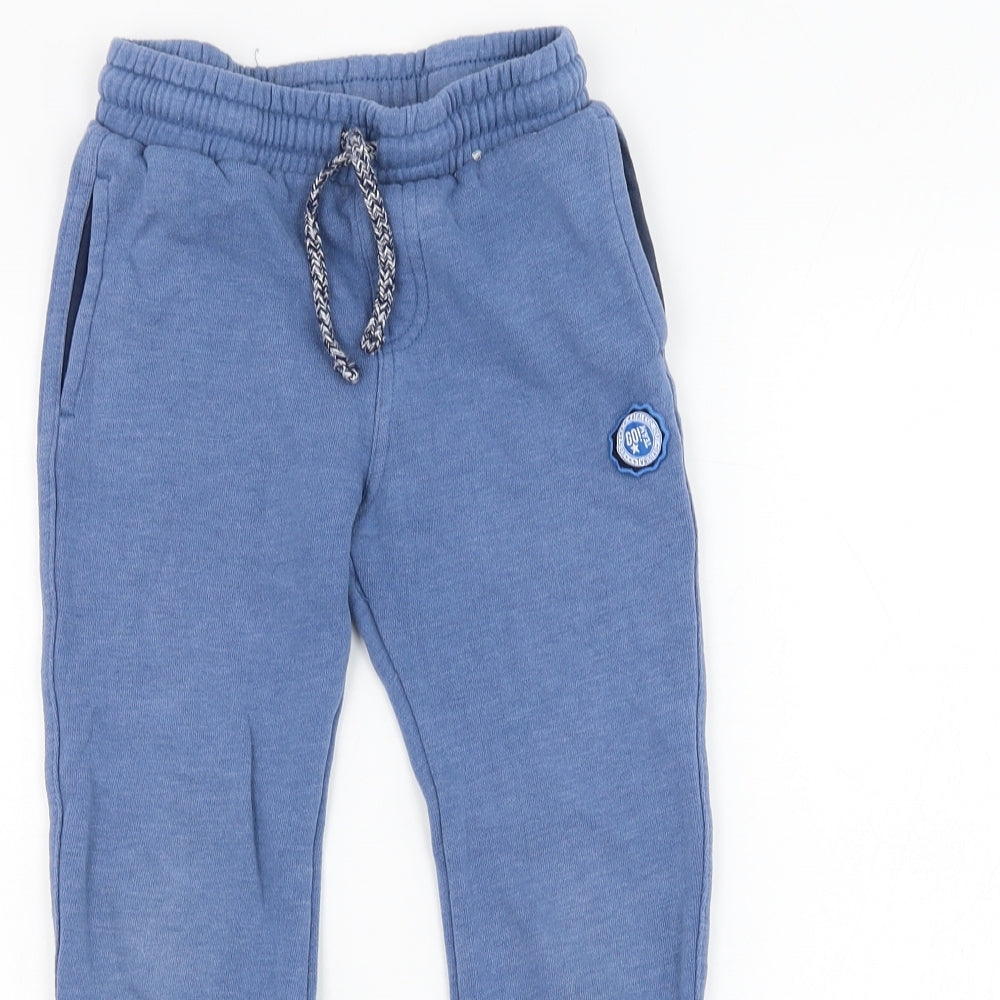F&F Boys Blue  Cotton Jogger Trousers Size 6-7 Years  Regular Pullover
