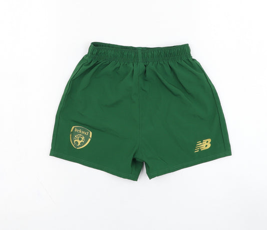 New Balance Boys Green  Polyester Sweat Shorts Size 4-5 Years  Regular  - Ireland