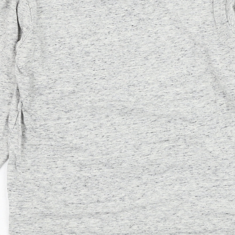 NEXT Boys Grey  Cotton Basic T-Shirt Size 6 Years Round Neck Pullover - Guitar