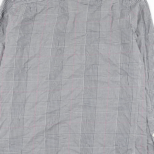 Jack Wills Mens Blue Check Cotton  Button-Up Size M Collared Button