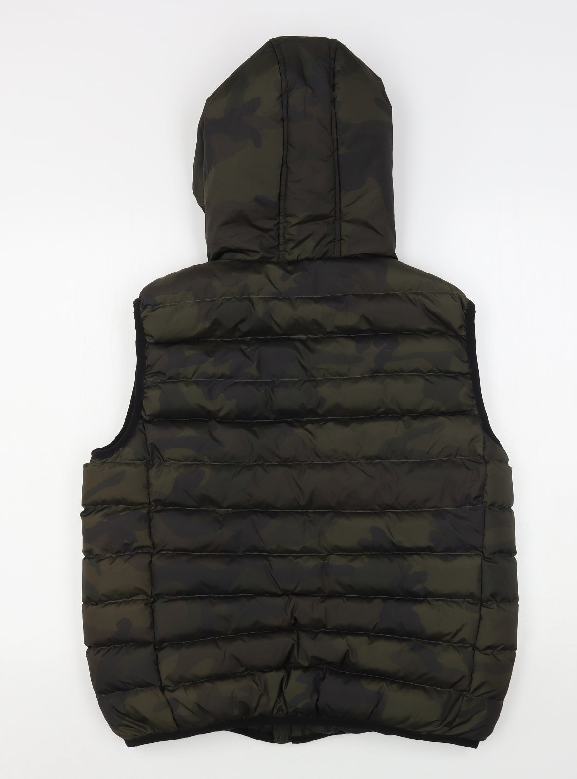 Brave Soul Womens Green Camouflage  Gilet Coat Size M  Zip