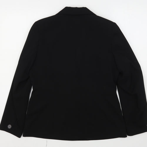 Armaranto Womens Black  Polyester Jacket Blazer Size 14