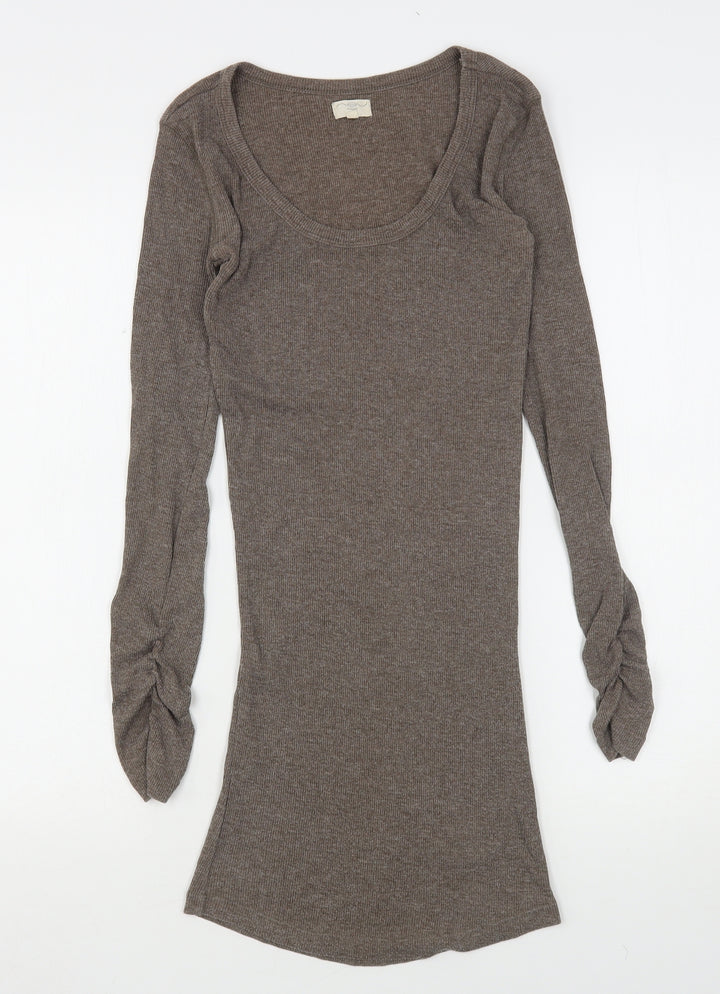New Look Womens Brown Round Neck  Polyester Pullover Jumper Size 8