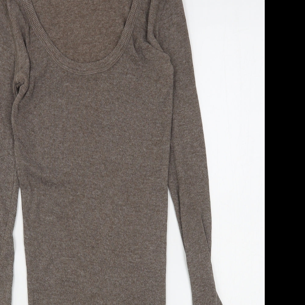 New Look Womens Brown Round Neck  Polyester Pullover Jumper Size 8