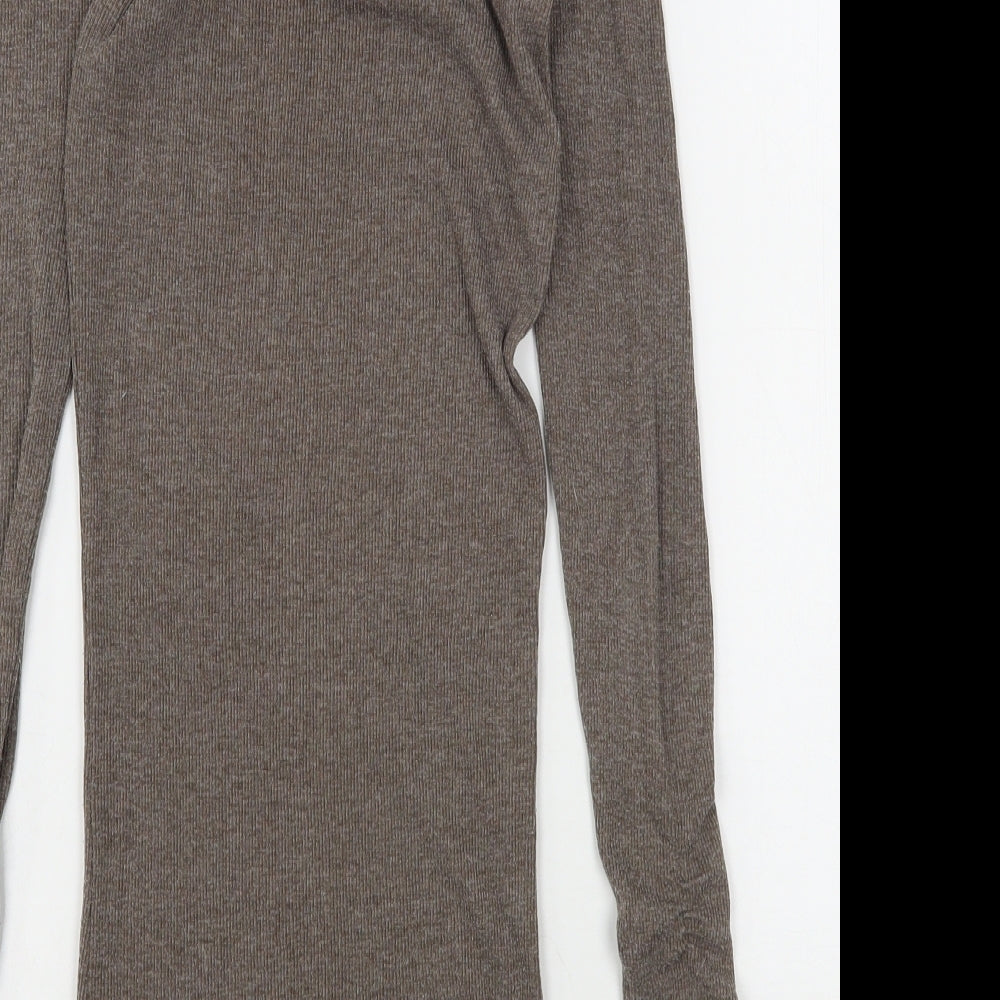 New Look Womens Brown Round Neck  Polyester Pullover Jumper Size 8