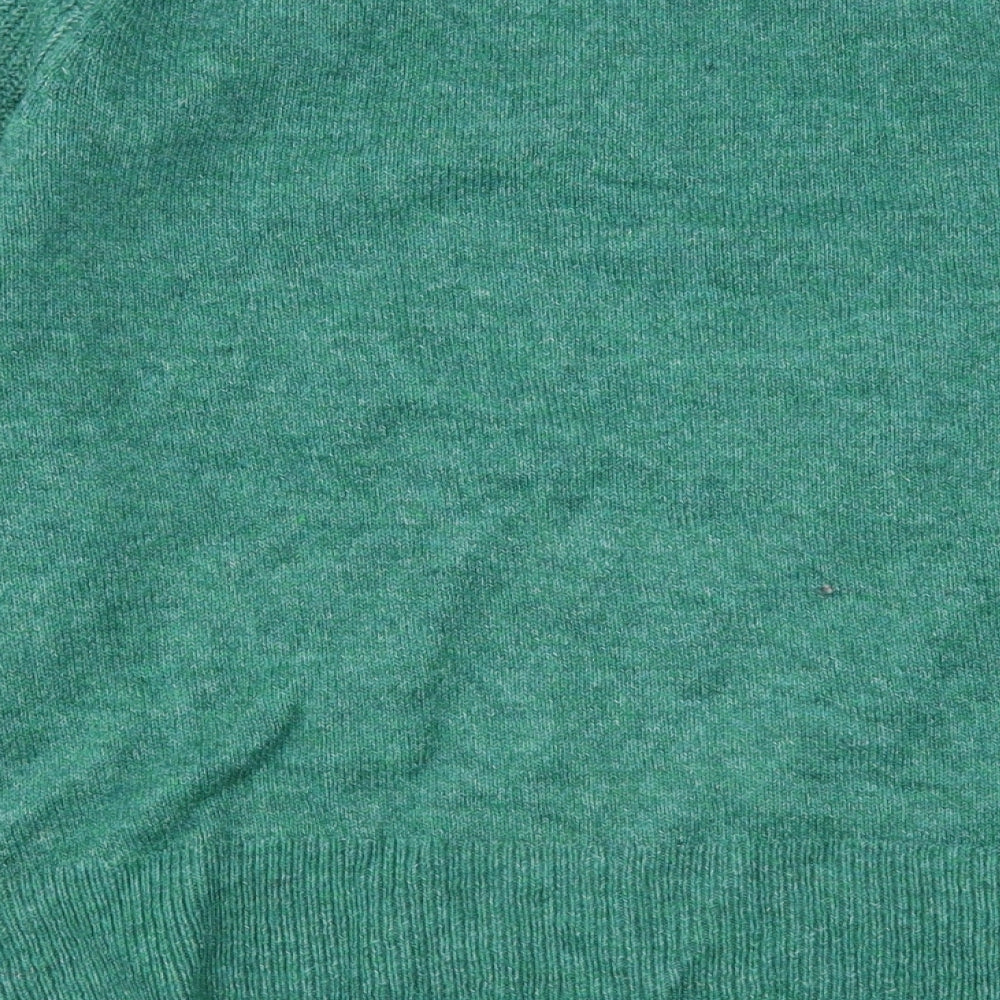 Marks and Spencer Womens Green Round Neck  Acrylic Pullover Jumper Size L