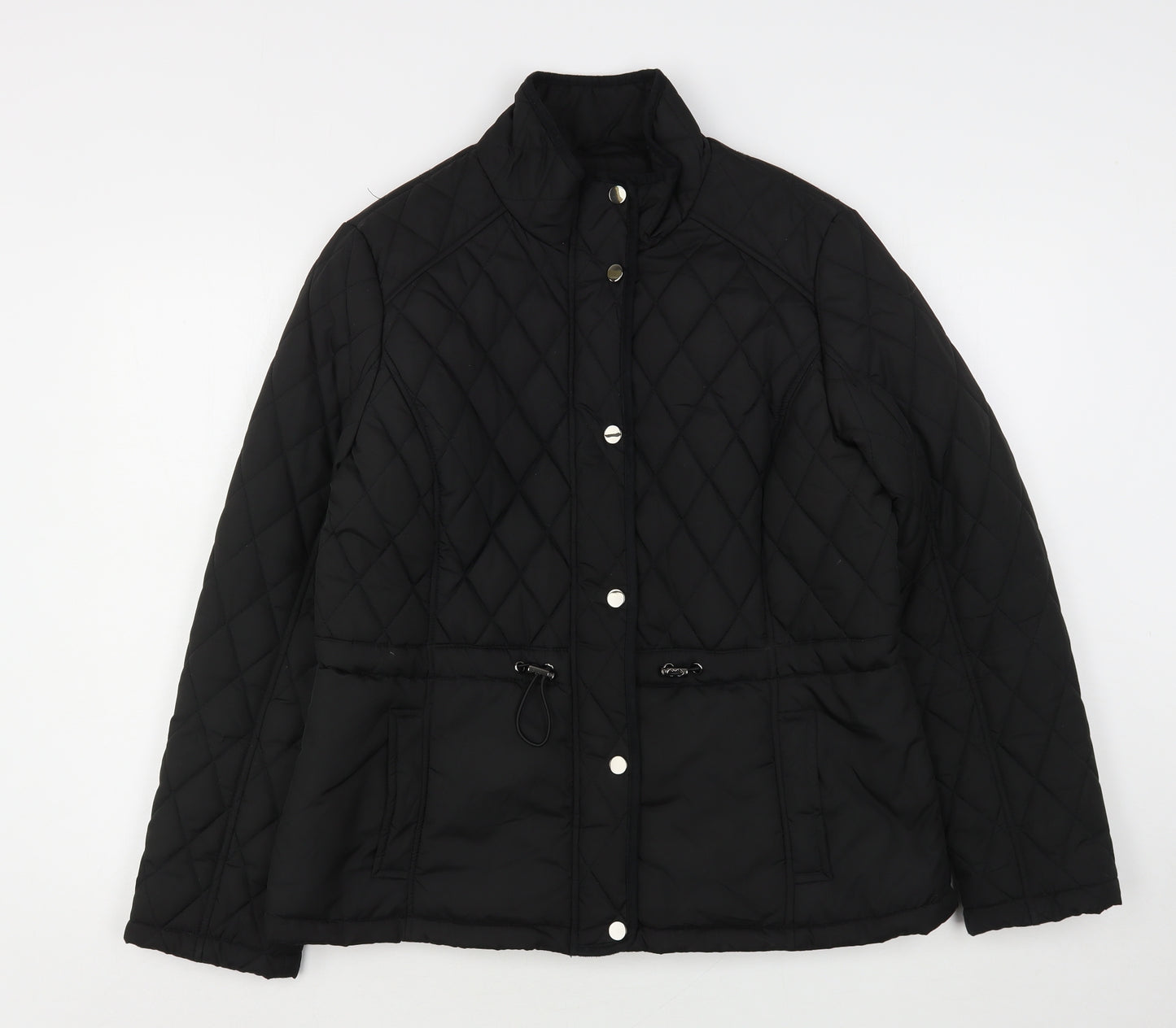 George Womens Black   Quilted Jacket Size 16