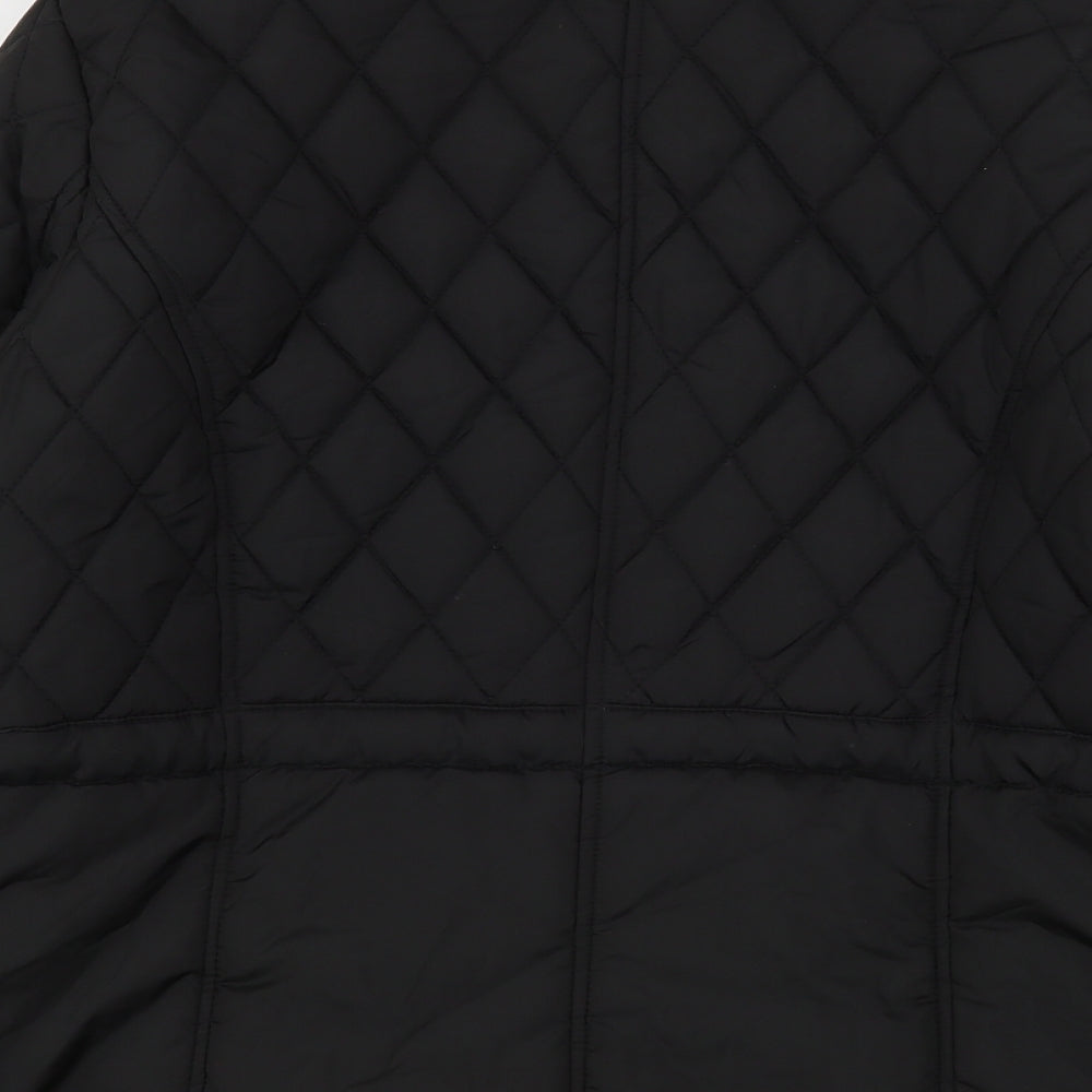 George Womens Black   Quilted Jacket Size 16