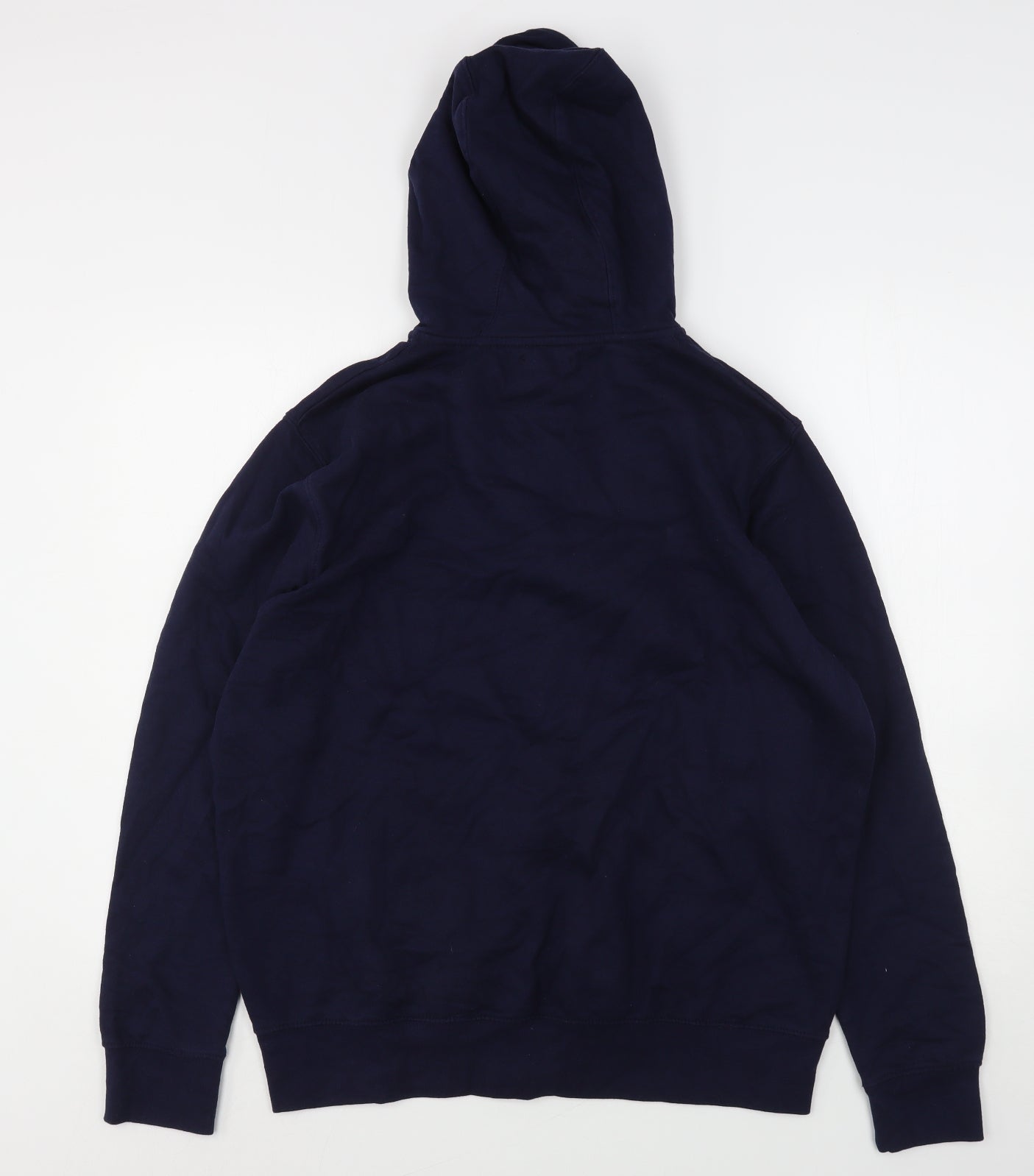 George Mens Blue  Cotton Full Zip Hoodie Size L