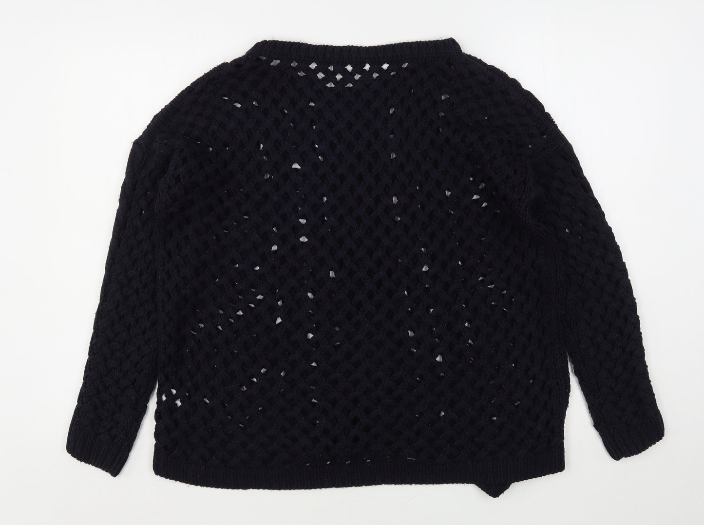 River Island  Womens Blue Round Neck  Acrylic Pullover Jumper Size 8