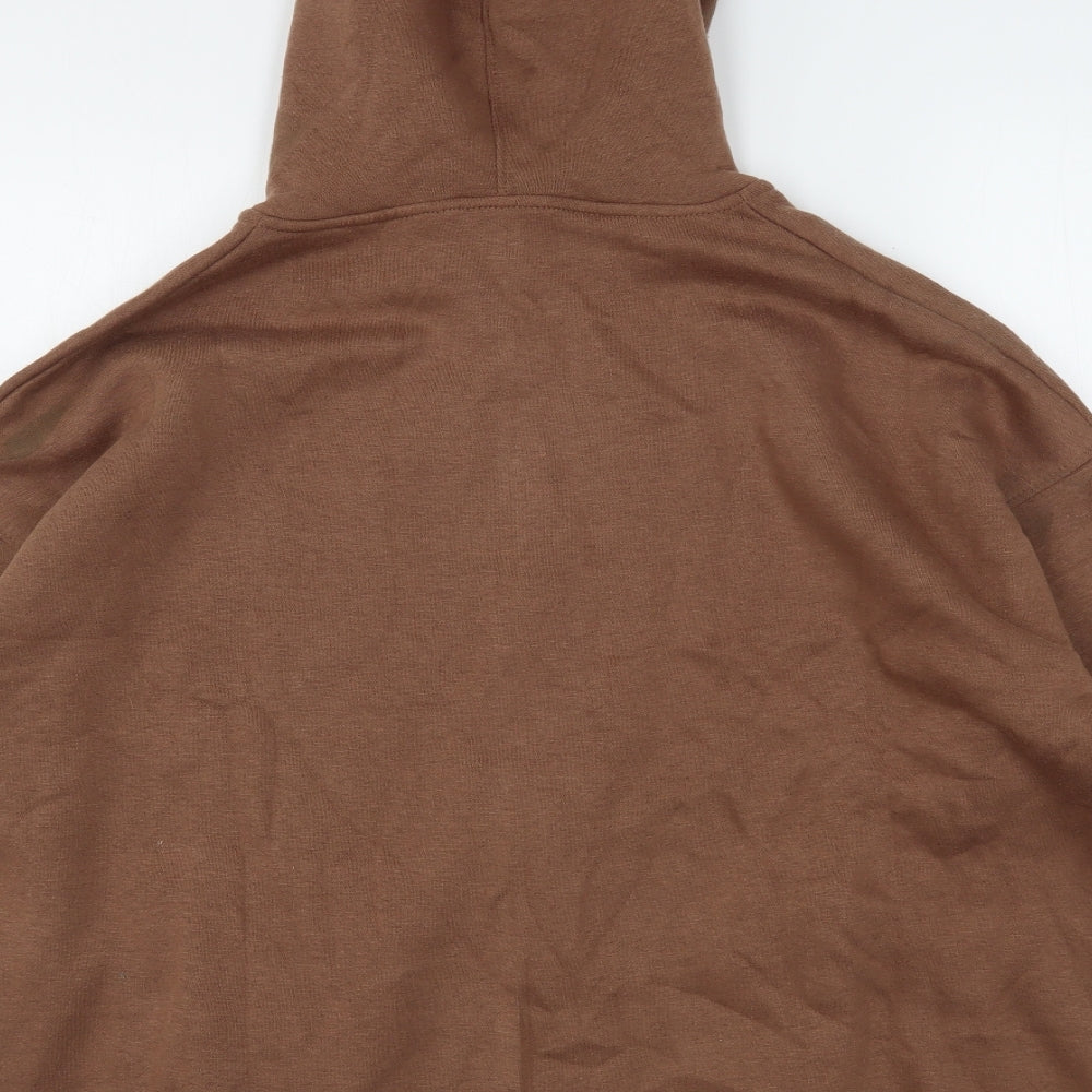 Daisy Street Womens Brown  Polyester Full Zip Hoodie Size 14