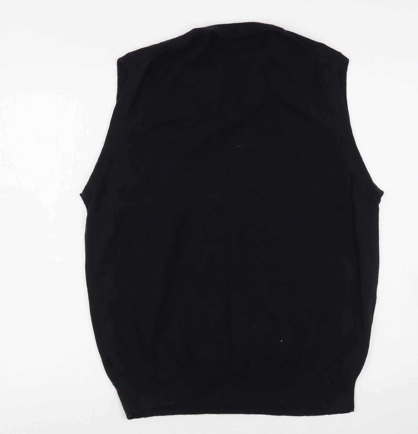 Champs Mens Blue V-Neck  Cotton Vest Jumper Size L