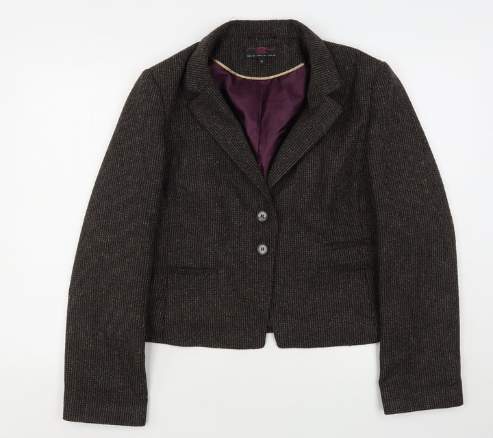 New Look Womens Brown Polyester Jacket Sport Coat Size 18