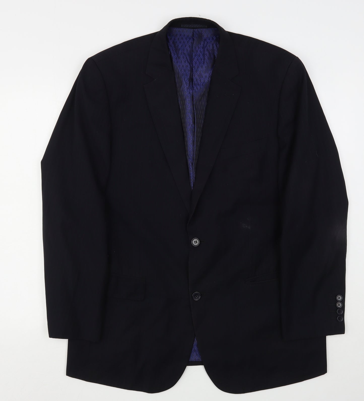 Skopes Mens Black Striped Polyester Jacket Suit Jacket Size 42