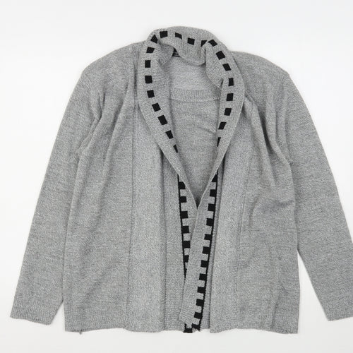 Unique Style Womens Grey Round Neck  Acrylic Pullover Jumper Size M   - Jumper with cardigan