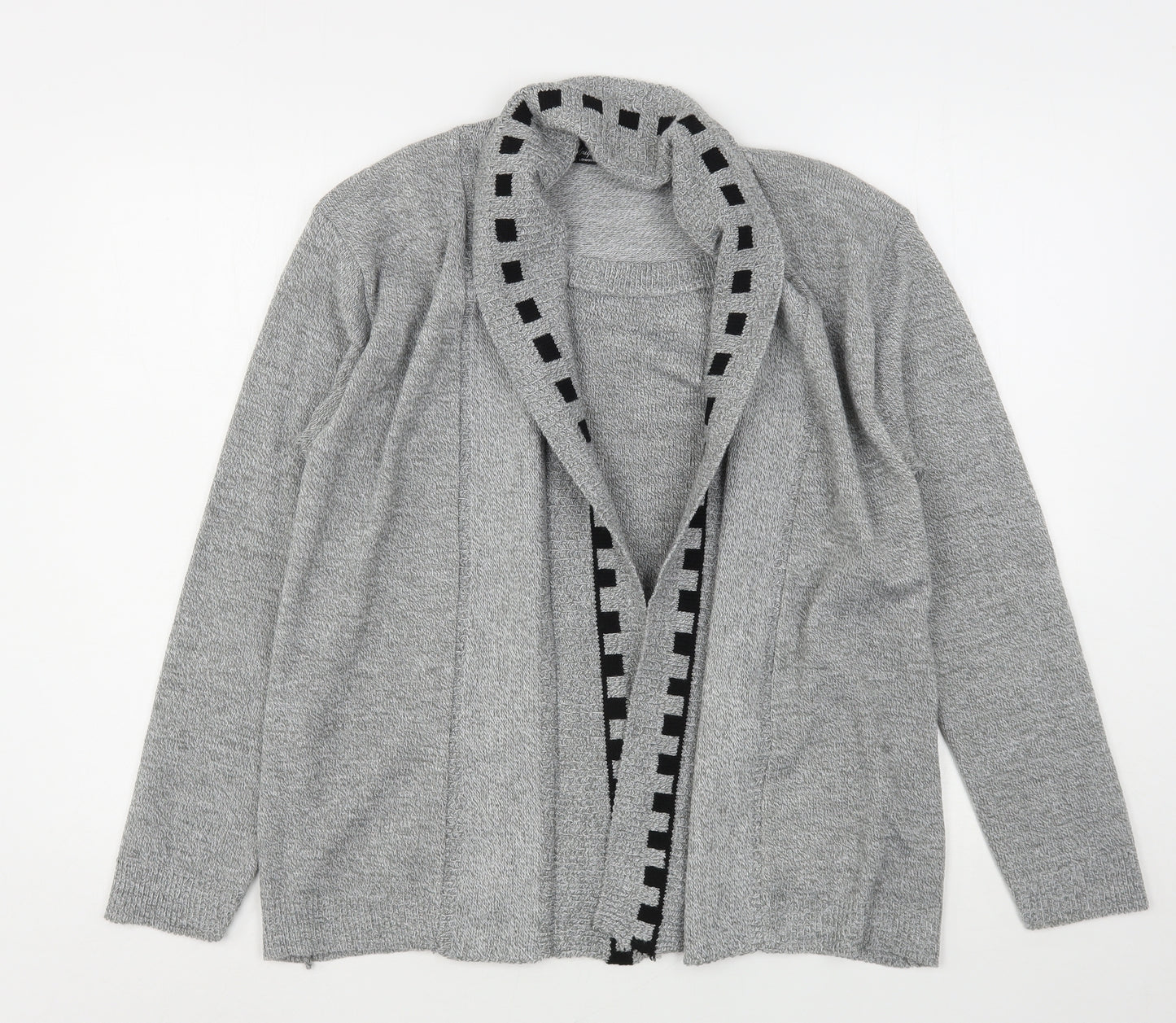 Unique Style Womens Grey Round Neck  Acrylic Pullover Jumper Size M   - Jumper with cardigan