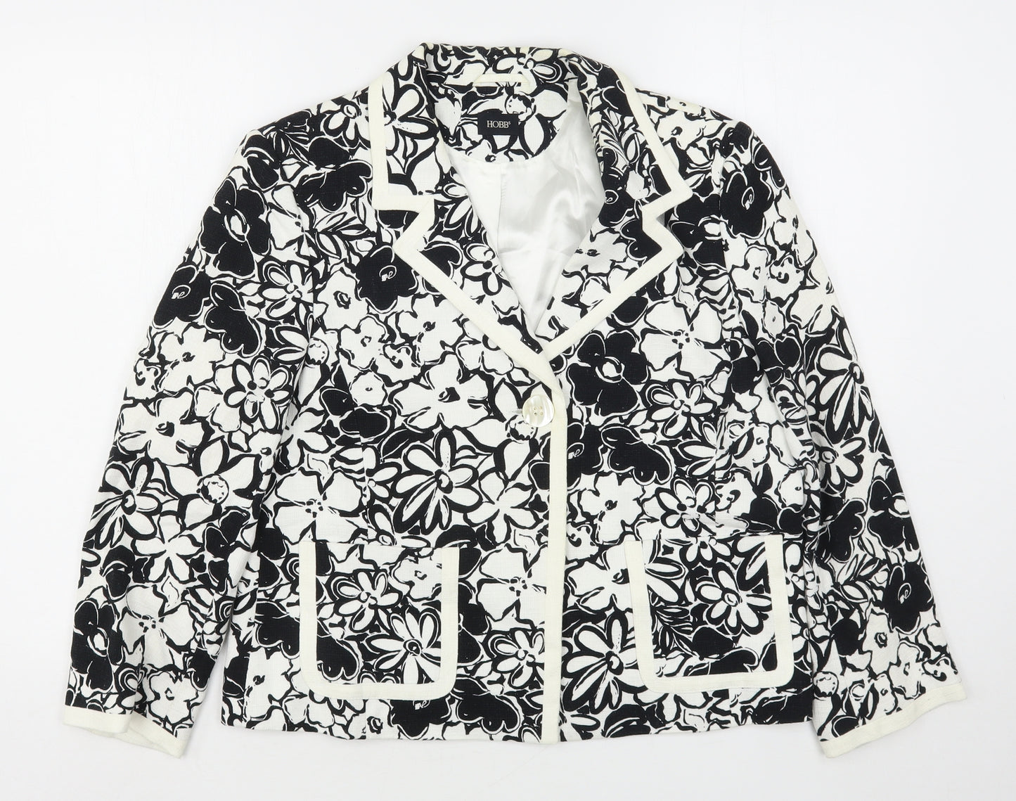 Hobbs Womens Multicoloured Floral Viscose Jacket Blazer Size 14